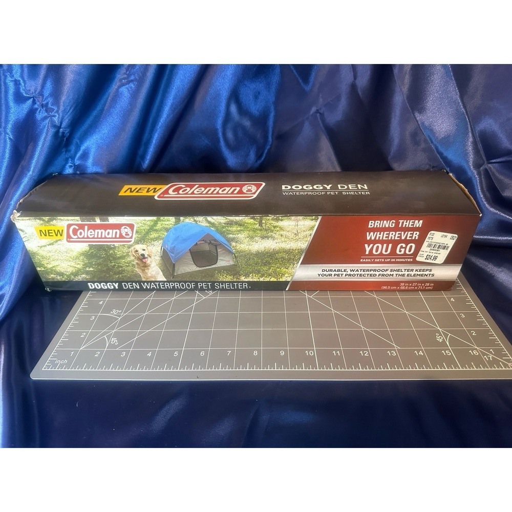Coleman Dog Tent Doggy Den Waterproof Pet Shelter In Box - Used 1x